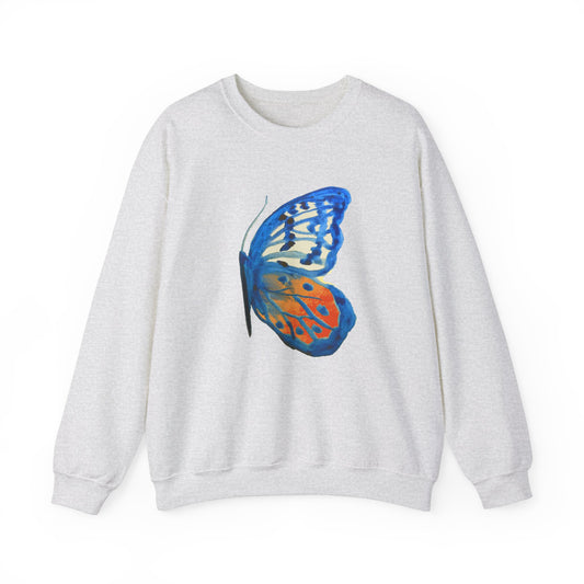 Blue and Orange butterfly Sweatshirt